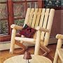 Cedar Log Rocking Chair