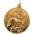 14K Yellow Gold St. David Medal - 18.00mm