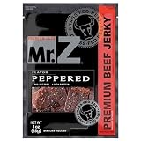Mr. Z Premium Cuts Beef Jerky Peppered Flavor, 1-Ounce Bags (Pack of 12)