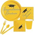Congratulations Graduate Party Pack for 48 Guests - Gold