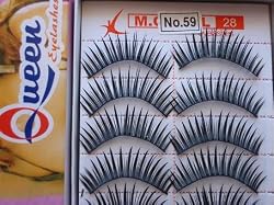 Queen Model 28 Lashes Pick Any Style #59, 60, 66, 69 or 72 Fake Eyelashes 10 Pairs of 100% Human Hair Lashes