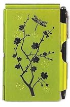 Wellspring Lime Blossoms Flip Notes Notepad w/Pen