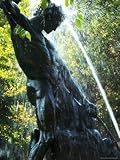 Close-up of Bronze Statue and Fountain in Mariatorget Square, Stockholm, Sweden Premium Photographic Poster Print by Nancy & Steve Ross, 30x40