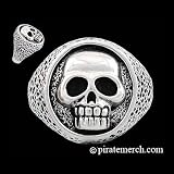 Sterling Silver Pirate Skull Ring