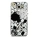 Note 5 Case,Galaxy Note 5 Case - Mavis's Diary® 3D Handmade Bling Crystal Cool Black Camellia Flower with Puffer Ball Shiny Diamond Rhinestone Design Clear Case Hard PC Cover for Samsung Galaxy Note 5
