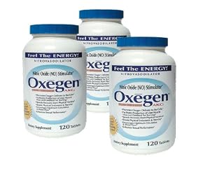 Oxegen AKG Nitric Oxide Stimulator (3 Bottles / 360 Tablets)