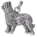 Pet Lovers Jewelry Hand Made Silver Briard Dog Charm