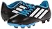 adidas Performance Conquisto Firm-Ground J Soccer Cleat ,Black/White/Solar Blue,1.5 M US Little Kid