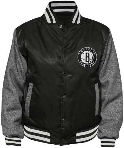 NBA Youth Brooklyn Nets Hardwood Classics Hook Button Satin Jacket, X-Large