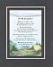 Touching and Heartfelt Poem for GrandParents - For My Grandfather, Memories Are... Poem on 11 x 14 inches Double Beveled Matting