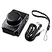 TARION Slim Leather Case Bag Protector for Camera Leica D-Lux Type 109 with Wrist Strap and Neck Strap Black