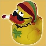 Rubber Duckie - Rasta Duck (Size: 3" x 2")
