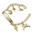 Personalized 14K Gold-Plated Child's ID Charm Bracelet