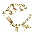 Personalized 14K Gold-Plated Child's ID Charm Bracelet