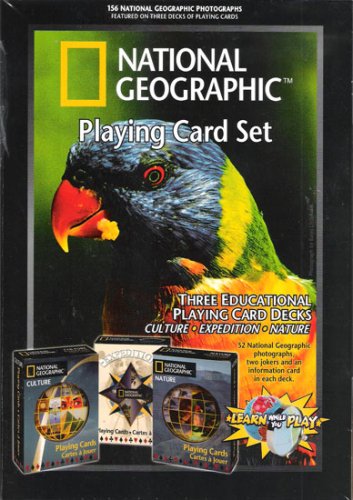 512uDEhxLDL National Geographic Collectibles Poker Playing Card Set   Educational Cards
