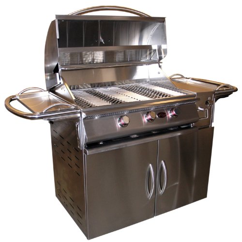 Cal Flame BBQ10345KBD A-La-Cart Plus 3-Burner Stainless Steel Gas Barbecue Grill Cart Cal Flame BBQ10345KBD A-La-Cart Plus 3-Burner Stainless Steel Gas Barbecue Grill Cart