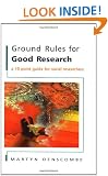 Ground Rules for Good Research: A 10 Point Guide for Social Researchers