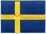 Sweden Flag Embroidered Patch Swedish Iron-On National Emblem