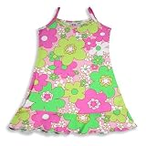 Girlfriends by Anita G. - Girls Floral Tank Dress, Pink, Green, Fuschia