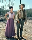 LEIF ERICKSON AS BIG JOHN CANNON, LINDA CRISTAL AS VICTORIA CANNON FROM THE HIGH CHAPARRAL - Licensed Photo - Professional Photographic Print - Picture SIZE 10x8 (25x20cm)