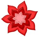 Spellbinders S4-219 Shapeabilities 3-Piece Nested Die Template, Poinsettias