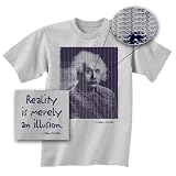 Albert Einstein REALITY IS MERELY AN ILLUSION Adult Grey T-shirt, Small