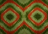 Tie Dye Sarong - Green and Orange Circles Tie Dye Sarong - Green and Orange Circles