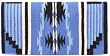 Mayatex Saddle Blanket - Wool Five Rivers - Periwinkle Blue and Black