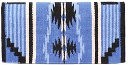 Mayatex Saddle Blanket - Wool Five Rivers - Periwinkle Blue and Black