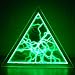 Contemporary Luminglass 16" Plasma Panel Light Triangle Green Color