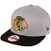 NHL New Era Chicago Blackhawks Cotton Block Snapback Hat - Black-Gray