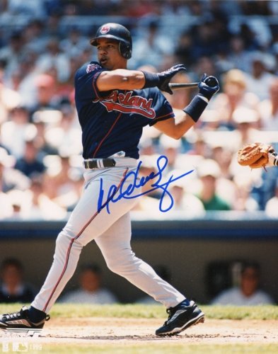 Manny Ramirez Autographed/Hand Signed Cleveland Indians Baseball 8x10 Photo