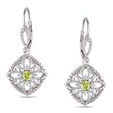 10K White Gold, Yellow and White Diamond Earrings, (.5 cttw, GH Color, I2-I3 Clarity)