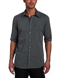 Kenneth Cole Men's Striped Zipper Woven Shirt