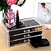 Langforth Premium Quality Three Tier Drawer Acrylic Makeup Organizer Clear Cosmetic Storage Palette Display Box