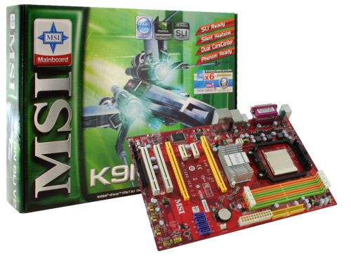 MSI K9N SLI-F V.2 nVidia nForce 570 LT SLI AM2 Athlon64 / Athlon64 FX / Athlon64 X2 / Sempron Socket AM2+ 1000 MHz PC2-6400 DDR2-800 ATX Motherboard