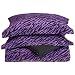 Divatex Microfiber Zebra Comforter Mini Sets, Twin, Purple/Black