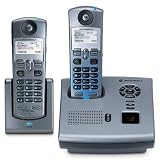 TURN YOUR CELL PHONE INTO 2 HOME PHONES: Motorola 2 Cordless Handsets & 2 Bases, 1 with Digital Answering Machine, 5.8 GHz cordless phone system works with your Bluetooth cell phone, landline or both!