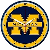 NCAA Michigan Wolverines Round Clock