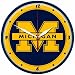 NCAA Michigan Wolverines Round Clock
