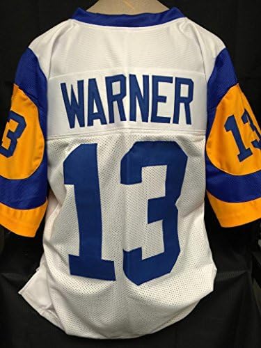 Kurt Warner Unsigned Custom White Football Jersey Men's Size Adult Large