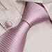 S2035 NEW Designer Hand Made Pink Neck Tie Cufflinks Theme Ties for Men Jacquard Woven Pure Silk Mens Neck Tie and Cuff Links Gift Se