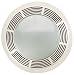 Nutone 8664RP 100 CFM 3.5 Sones Designer Fan/Light, Round White Grille with Glass Lens