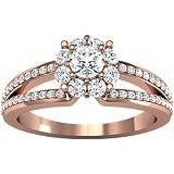 14K Rose Gold Diamond Engagement Ring - 0.75 Ct.
