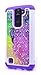 NageBee [Glitter Diamond] Case Compatible with LG Escape 3, LG Phoenix 2, LG K8 2016 [Hybrid Protective] Armor Soft Silicone Cover with [Studded Rhinestone Bling] Design Case - Rainbow