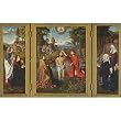 Gerard David (The Baptism of Christ, with donors and their patron saint (Altar of the trompe Jean)) Art Poster Print - 11x17