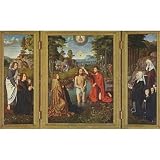 Gerard David (The Baptism of Christ, with donors and their patron saint (Altar of the trompe Jean)) Art Poster Print - 11x17