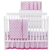 Polka Dot 4-pc. Crib Set - Pink