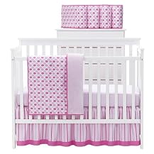 Polka Dot 4-pc. Crib Set - Pink
