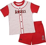Los Angeles Angels of Anaheim Toddler Pinstripe Short Set
